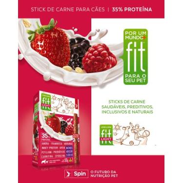 Imagem de Petisco Spin Fit Framboesa Pet Bifinho Para Adestramento Cães Natural 