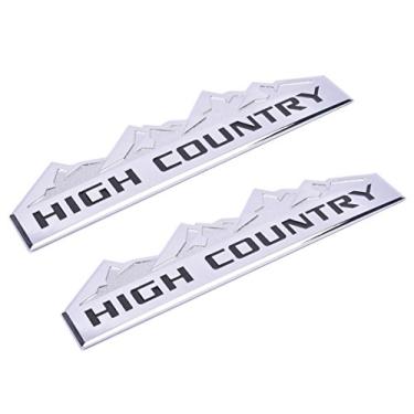 Imagem de Emblema Aimoll country, para porta crachás porta traseira placa 3D para Chevrolet Silverado 1500 2500HD Sierra 3500HD (2 peças cromadas)