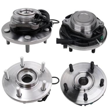 Imagem de Autoround Conjunto de rolamento e cubo de roda dianteira e traseira compatível com Dodge Grand Caravan 2008-2011, Chrysler Town & Country 2008-2011, Volkswagen Routan 2009-2011, 5 terminais com ABS,