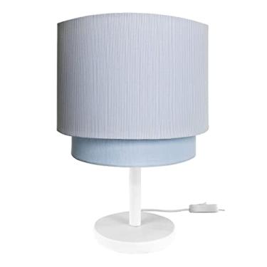 Imagem de Abajur Tubular Duplo Azul Quarto Bebê Infantil Menino