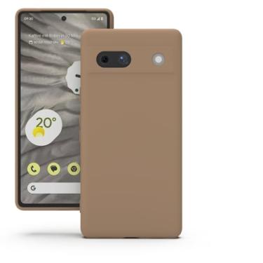Imagem de YATWIN Capa de silicone para Google Pixel 7A, capa de telefone de toque suave - Milk Tee