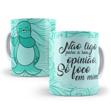 Imagem de Caneca de Cerâmica 325ml Foca Focada - Mecolour