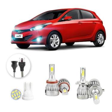 Imagem de Lampadas Led Hyundai Hb20 2012 A 2015 H4 H8 20000lm - V10, Branco