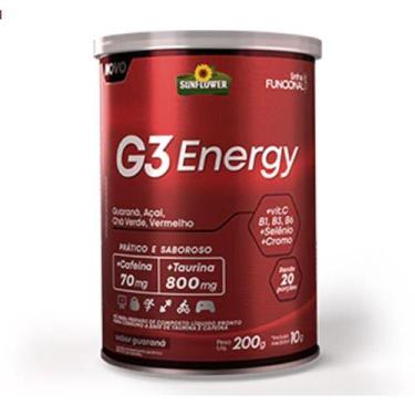 Imagem de G3 Energy Guaraná Açaí Chá Verde Vermelho Sol 200g Sunflower