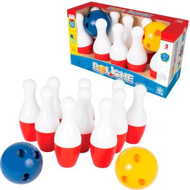 Imagem de Jogo De Boliche Com 10 Pinos E 2 Bolas 0328 Nig Brinquedos