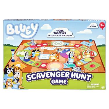 Imagem de Jogo Scavenger Hunt Bluey para 2 a 4 jogadores com fichas de brinquedo a partir de 3 anos