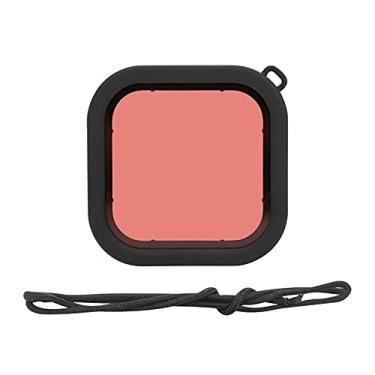 Imagem de Filtro à prova d'água, acessório de fotografia com filtro de lente de ação para esportes subaquáticos de mergulho com corda para câmera 8 Action Capa impermeável (vermelho