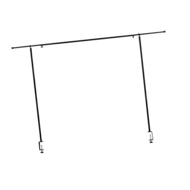 Imagem de Esquirla Sobre o suporte de barra de mesa com braçadeiras Arco de mesa pendurado Planejada prática ajustável Stand para feriado do dia dos namorados, Preto, Comprimento 220cm