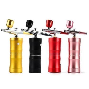 Imagem de Aerógrafo Portátil com Mini Compressor - Para Unhas, Bolo, Maquiagem, 