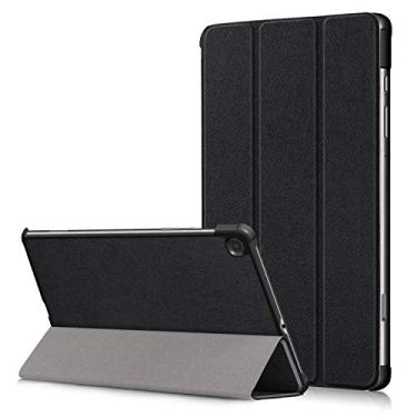Imagem de USTIYA Capa para Samsung Galaxy Tab S6 Lite P610 P613 P615 P619 P625 10,4 polegadas, Couro Protector, Feita PC + PU, com Função de Acordar/Aativar (Preta)
