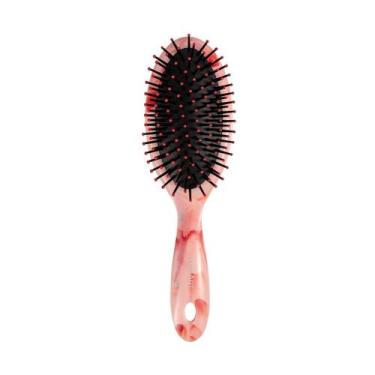 Imagem de Proart escova oval nylon marble rosa - em02b