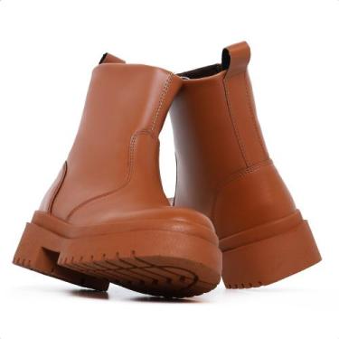 Imagem de Bota Chelsea Coturno Feminino - ATModa, Caramelo, 37