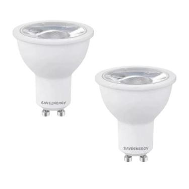 Imagem de 2 Lâmpada Led Dicróica Mr16 3000k Cor Branco Quente Save Energy
