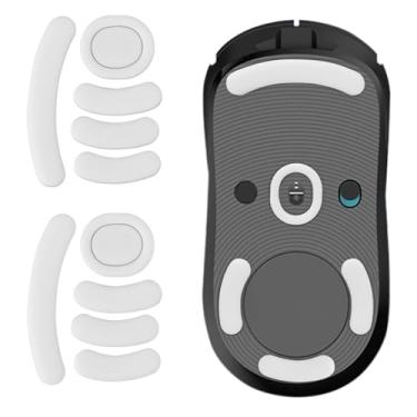 Imagem de Yenblow Pacote com 2 adesivos deslizantes para mouse G Pro 2 Lightspeed Wireless/G Pro Wireless Gamer, tapete de patins de vidro para mouse compatível com substituição de pés de mouse Logitech (patins