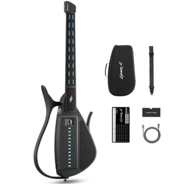 Imagem de CYBER-G Guitarra Inteligente Sem Cordas Enya, Guitarra Portátil Dobrável Para Viagem Com Acordes Controlados Por Aplicativo, Centenas De Sons De Instrumentos, Alto-Falante E Bateria Eletrônica Integ