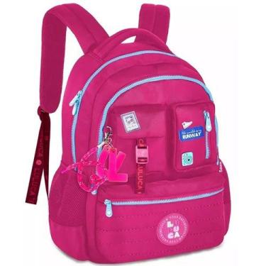 Imagem de Mochila Escolar de Costas Luluca LU24636 Clio STYLE Rosa