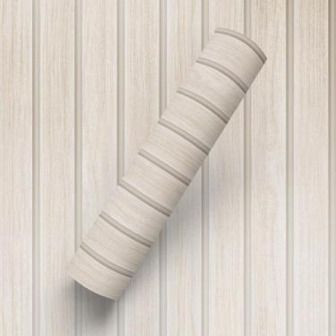 Imagem de Papel De Parede Adesivo Estilo Ripas De Madeira Rústico - Deliquadros,
