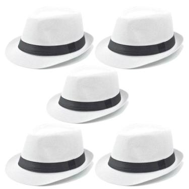 Imagem de Chapéu de sol Ligouritan Cuban Fedora para homens e mulheres branco