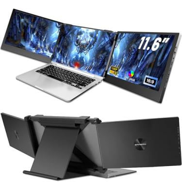 Imagem de GTMEDIA Extensor De Tela Tripla Para Laptop De 11,6'', Extensor De Monitor Fhd 1080P Para Laptop, Monitor Triplo Para Laptop Tipo C/Usb/Hdmi Plug And Play, Para Laptop/Telefone/Ps5/Switch Etc.