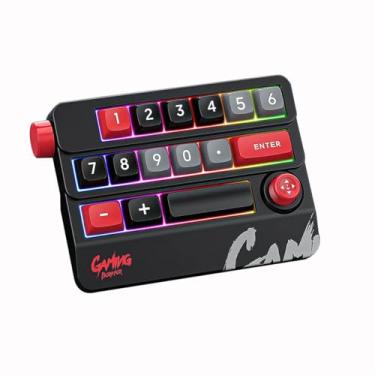 Imagem de Botão basculante programável macro teclado personalizado RGB 17 teclas mini botão numérico para jogos teclado mecânico macropad Numpad para desenho tablet, PC, laptops