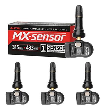 Imagem de Autel TPMS Sensor MX-Sensor 315 MHz + 433 MHz TPS218 Sistema de monitoramento de press?o do pneu Programa de substitui 98% do sensor OE Padr?o SAE J1205/J120 haste de v¨¢lvula de borracha pacote com 4