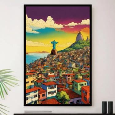Imagem de Genérico, Quadro Rio De Janeiro Por Do Sol Arte Decorativo A4 23x33cm