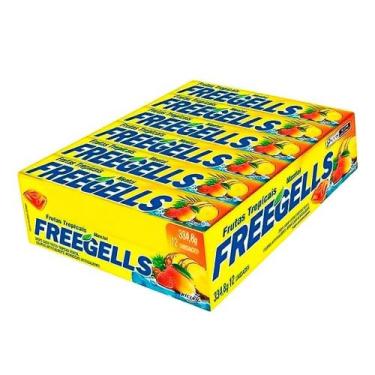 Imagem de Drops Frutas Tropicais Freegells c/12 unid. - Riclan