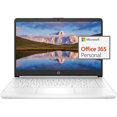 Imagem de Notebook HP Ultraleve de 14" para estudantes e empresas, Intel Quad-Core, 8 GB de RAM, 192 GB de armazenamento (eMMC de 64 GB + cartão SD Ghost Manta de 128 GB), 1 ano de Office 365, USB C, Win 11 S