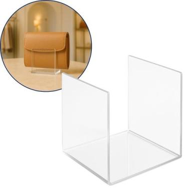 Imagem de Suporte Carteira 8x6cm Lojas Moda Feminina Expositor Display Closet Or