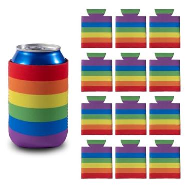 Imagem de Pacote com 12 latas Coolers Mangas de neoprene Manga de lata Frios para bebidas de cerveja para casamentos, festas, eventos – Funlive