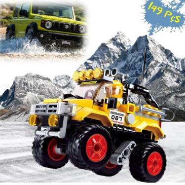 Imagem de Bloco De Montar Carrinho Aventura Off-Road Amarelo 149 Pçs - Multikids