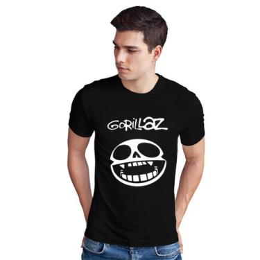 Imagem de Camiseta Gorillaz Caricatura Camisa Estampada Rock In Rol Básica Uniss