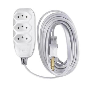 Imagem de Extensão Compacta 2P+T Branca 10A - 250V Com 10 Metros (172001) - Ilum