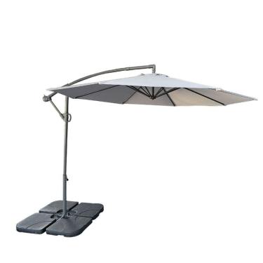 Imagem de Ombrelone Lateral Tahiti Fratini 300 Cm Aluminio Cinza Capa Poliéster Base Lateral Hdpe