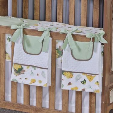 Imagem de Porta Fralda Organizador Quarto de Bebê Menino Menina 2 Peças Com Laço