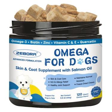Imagem de Suplemento ZEBORA Omega 3 para cães com óleo de salmão e óleo de peixe