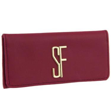 Imagem de Carteira feminina porta documentos com metal sf - Fierre, Vinho