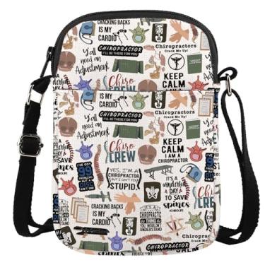 Imagem de GJTIM Presente de terapeuta quiropraxia presente para cuidados com a coluna vertebral presente médico agradecimento quiroprático bolsa transversal, Chiropractor Cr