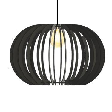Imagem de Luminária Teto Tipo Pendente Deusa Mdf Completa - Preta
