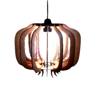 Imagem de Luminária Teto Tipo Pendente Safira Mdf - Completa Mdf Cru
