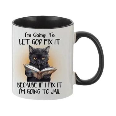 Imagem de Caneca De Cerâmica Para Chá Da Tarde De Gato De 11 Onças Senhor Dos Ga