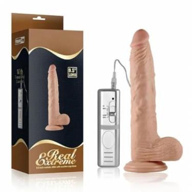 Imagem de Prótese Realística Com Ventosa 3 Modos De Vibração Real Extreme 9.5 Dildo Vibrador Penetrável 6075