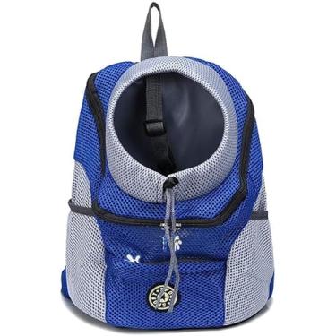 Imagem de Mochila Confortável Para Transporte De Animais De Estimação, Saco De Transporte Para Gato Cão Filhote, Confortável E Respirável, Para Animais De Estimação Viagem Caminh, Blue