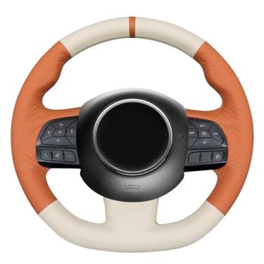 Imagem de MEWANT Capa de volante com costura DIY para Fiat 500X 2014-2021 Acessórios de volante para Fiat 500X 2014-2021