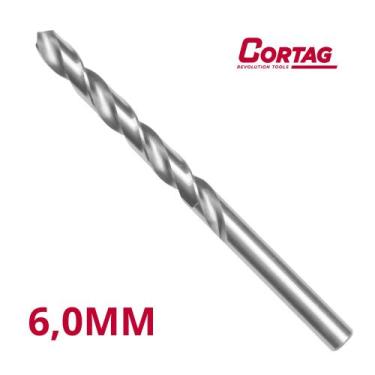 Imagem de BROCA DE ACO RAPIDO 6,0 mm - PACOTE C/ 10 UN CORTAG COD 61921