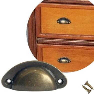 Imagem de 6 Puxador de Gaveta e Armários Modelo Concha Colonial Retro - Compras 