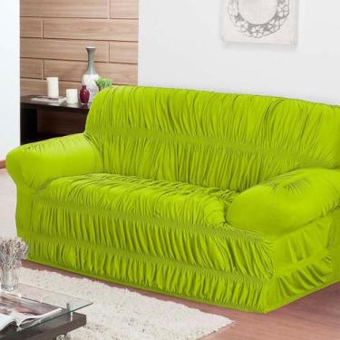 Imagem de Capa de Sofá 2 Lugares Elástica em Malha Gel - Cores Chamativas e Fixa