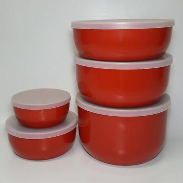 Imagem de Conjunto  de 5 potes plásticos com tampas - Fábrica de Utilidades - Ve