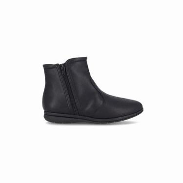 Imagem de Bota Piccadilly Cano Curto Anabela Baixa Conforto e Estilo, Preto, 35