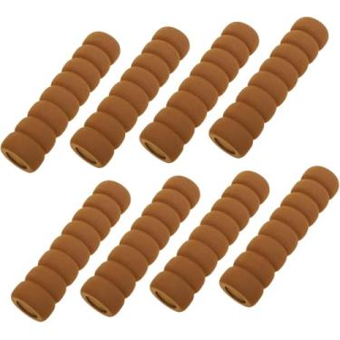 Imagem de ASEANAO Pacote com 8 capas de maçaneta de porta anticolisão capas protetoras de maçaneta de porta de espuma macia capa espiral de segurança para calor no verão mãos anticongelantes no inverno (café)